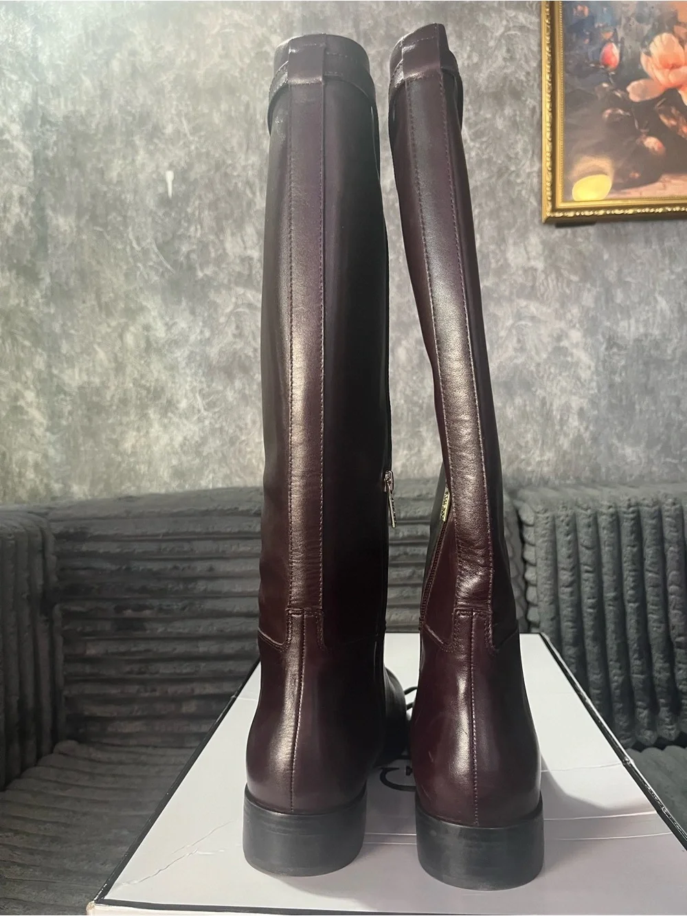 GUESS Zoro Red Leather Riding Boots new